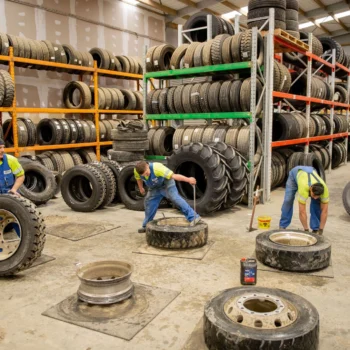 Carters Tyre Service Gore Gallery Image of staff in workshop