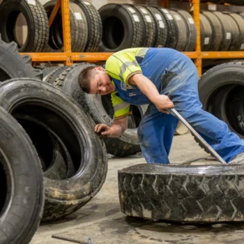 Carters Tyre Service Gore Gallery Image of staff working on tyre